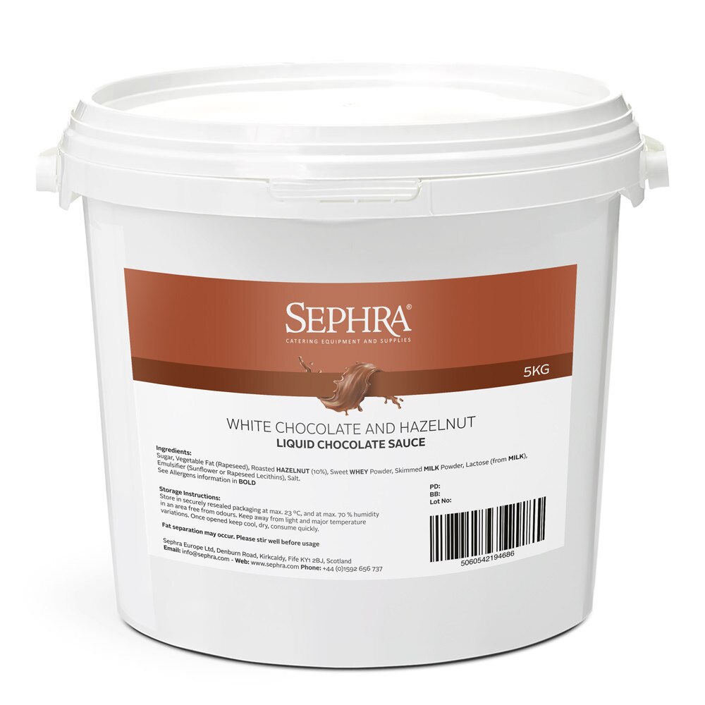 Sephra Liquid Chocolate - White & Hazelnut 5kg